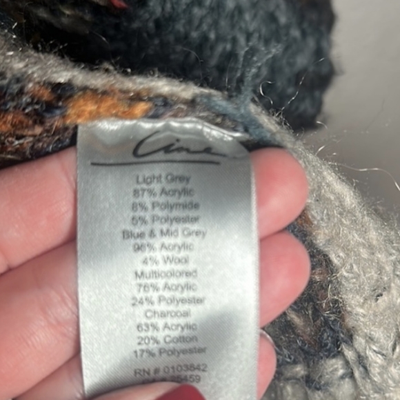 LINE Chunky Patchwork Wool Knit Cardigan Sweater XS - Picture 5 of 7